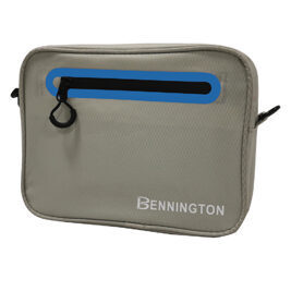 Bennington Pouch Bag water resistant, light grey-cobalt