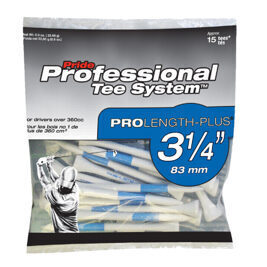 Pride Sports Professional Tee System 3 1/4", 15 Tees white