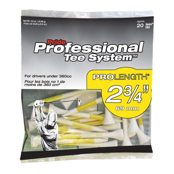 Pride Sports Professional Tee System 2 3/4", 20 Tees white