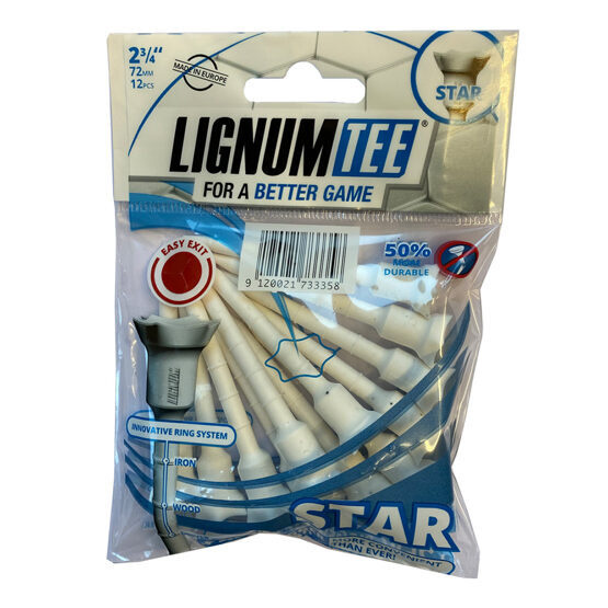 Lignum Tee Star 2 3/4" 72mm, white
