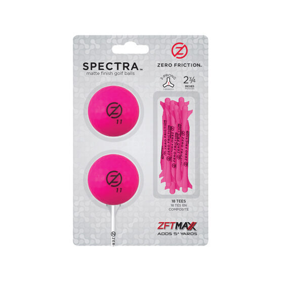 Zero Friction 2 Ball + Tee Blister Pack, pink