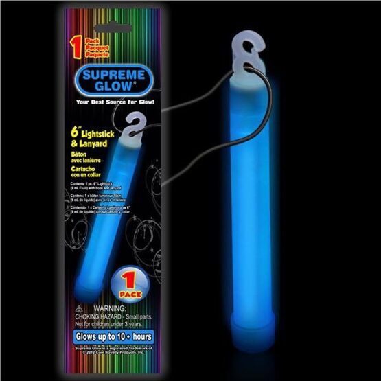 6" Glow Stick Blau